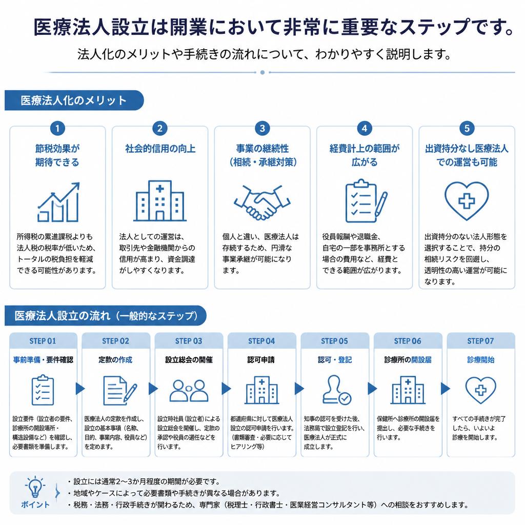 医療法人設立のメリットと手続き